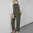 thumbnail image 5 of Fashion Jumpsuits for Women Dressy Plus Size Pocket Button Sleeveless Jumpsuit Solid Bodysuit Playsuit Rompers, 5 of 8