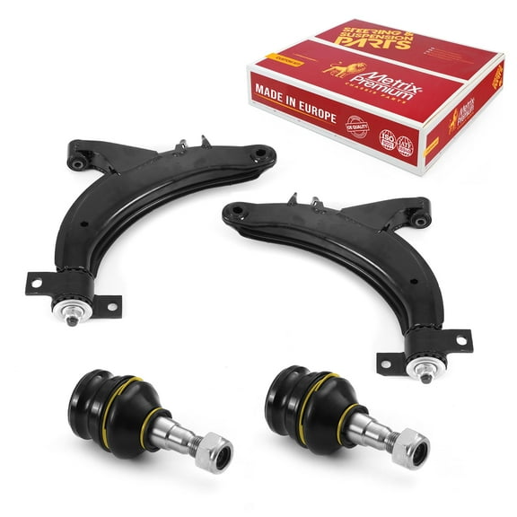 Metrix Premium Chassis Parts - 4 PC Front Lower Control Arm & Front Lower Ball Joint Kit Fits 1990-2004 Subaru Legacy, 1993-2001 Subaru Impreza, Replacement RK640741, RK640740, K9513, Made in Europe