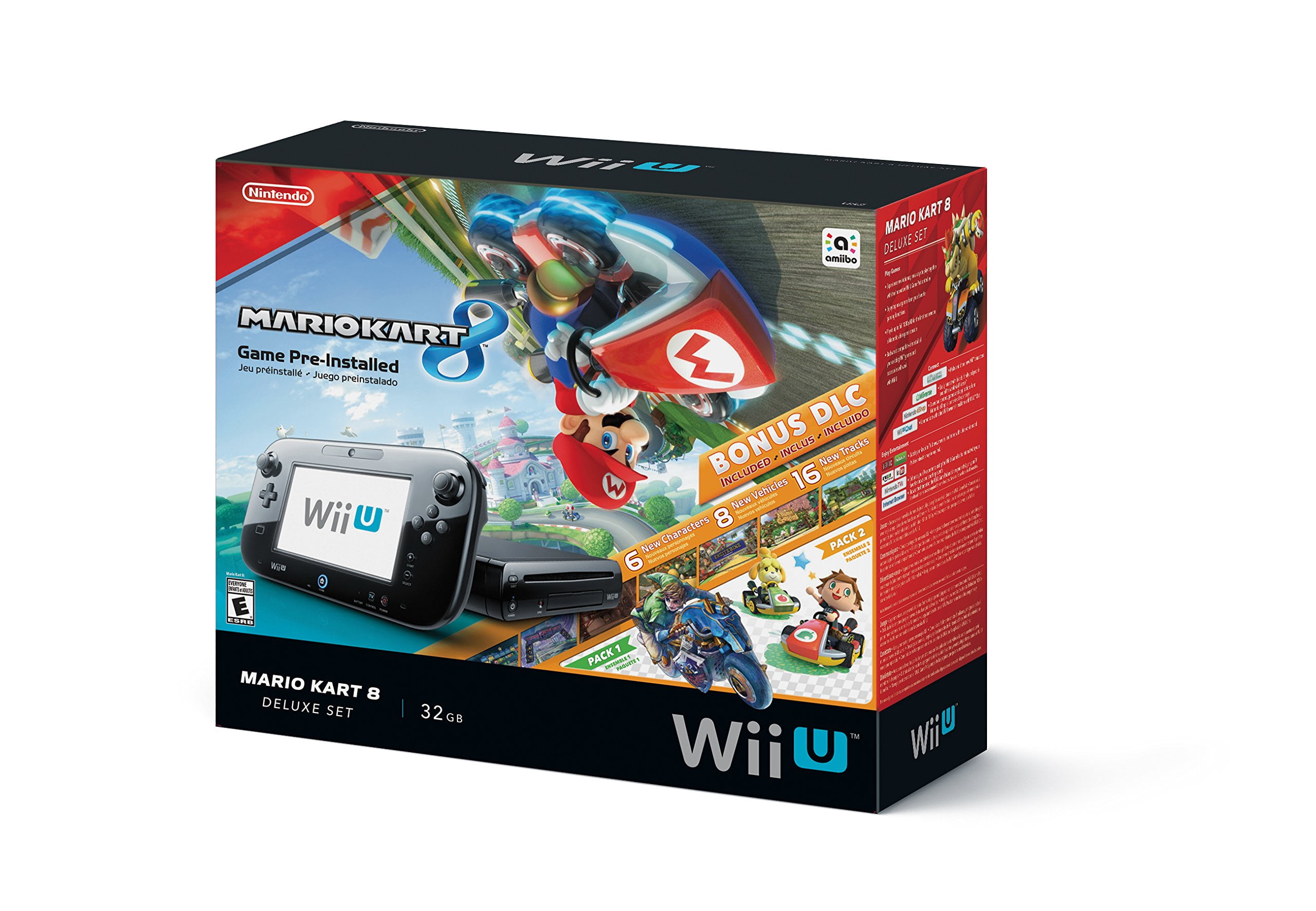 Free Shipping! Restored Wii U Mario Kart 8 32GB Deluxe Bundle