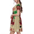 thumbnail image 2 of Easygdp Christmas Vintage Red Truck para Vestido Transpirable de Mujer, Vestido Suelto de Manga Corta con Pliegues y Bolsillos para el Verano, 2 of 6