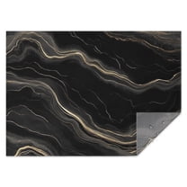 Black Gold Marble Pattern Rectangle Tablecloth 60"x84",Waterproof Polyester Rectangle Table Cloth, Wipeable Spillproof Polyester Tablecloth for Dining, Camping, Indoor and Outdoor