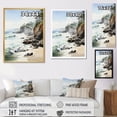 thumbnail image 4 of Designart "Black Cliffhanger Beach II" Nautical & Beach Floater Framed Canvas Print, 4 of 7