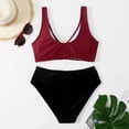 thumbnail image 4 of Swim Suits for Women 2024 Two Piece Fashion Bathing Suit Front Cross Swimsuit with Shorts Tummy Control Push Up Bikini Sets, 4 of 7