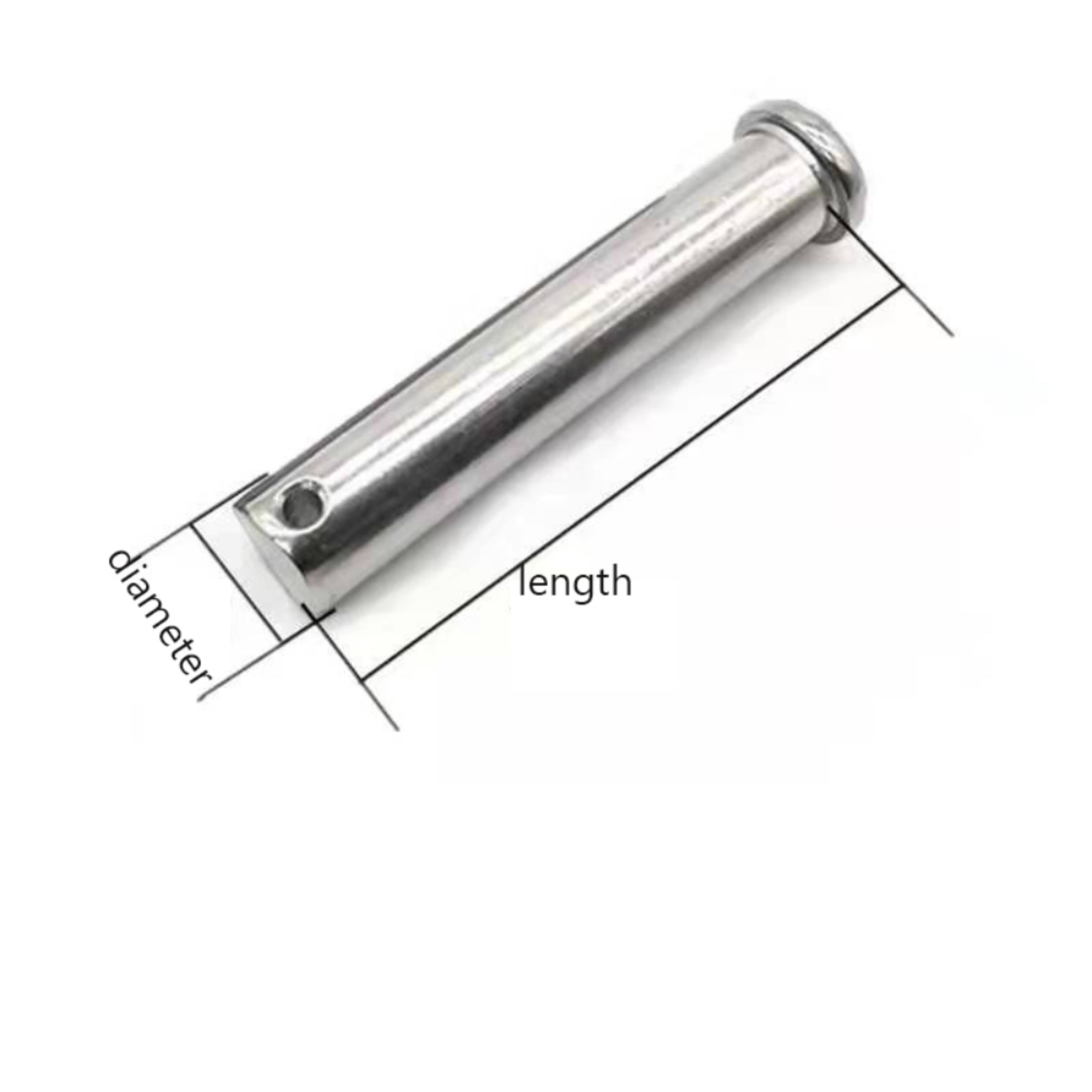 2 Pcs Galvanized Pin Positioning Pins, for Mechanical Equipment Electronic Accessories 25X110mm.