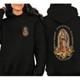 thumbnail image 5 of Virgen de Guadalupe Double-Sided Hoodie – Mexican Religious Icon Graphic Pullover, Spiritual Catholic Faith Unisex Sweatshirt, 5 of 7