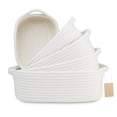 thumbnail image 1 of Timotech Cestas Organizadoras - 5 Canastas de Almacenamiento Rectangulares Hechas de Algod&oacute;n Natural para Beb&eacute; y Ba&ntilde;o, 1 of 9