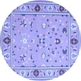 thumbnail image 1 of Ahgly Company Indoor Round Abstract Blue Contemporary Area Rugs, 8' Round, 1 of 4
