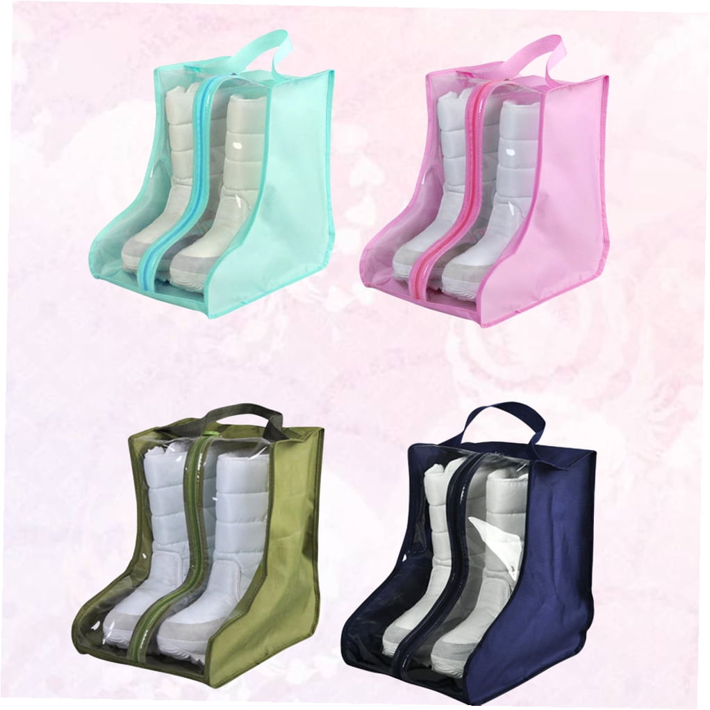 FOMIYES 4Pcs Water Resistant Shoes Storage Bags with Clear View Window Multipurpose Organizer Pouch