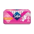 thumbnail image 1 of Toallas femeninas Saba Intima Clip regular con alas flujo abundante 14 pzas, 1 of 5