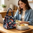 thumbnail image 5 of onlyliua Japanese-Style Insulated Bento Lunch Bag Portable Thermal Food Tote Lightweight Reusable School Office Picnic Cooler Compact Design Easy-Clean Thermal Carrier, 5 of 9