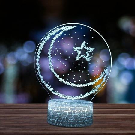 

DYTTDO Home Goods Mubarak Ramadan LED DIY Lamp Eid Decorations Moon Star Night Lights Cost Saving Great Gifts for Family