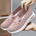 thumbnail image 4 of Orthopedic Shoes for Women,Orthopedic Dress Shoes for Women,Slip On Sneakers Women Breathable Mesh Knitted Woven Low Top Walking Shoes Lightweight Wide Width Non-Slip Shoes,Pink,9, 4 of 9