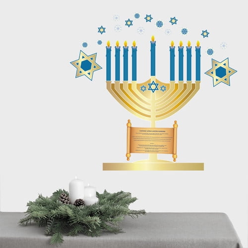 Mona Melisa Designs Winter Holidays Hanukkah Menorah Wall Decal Set by Mona Melisa Designs