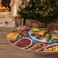 thumbnail image 5 of Haiem Vibrant Picnic Food Spread Pattern Christmas Tree Skirt Merry Christmas Party Christmas Tree Decoration,New Year Decorations-36", 5 of 6