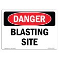thumbnail image 1 of SignMission OS-DS-P-710-L-2330 OSHA Danger Sign - Blasting Site, 1 of 1