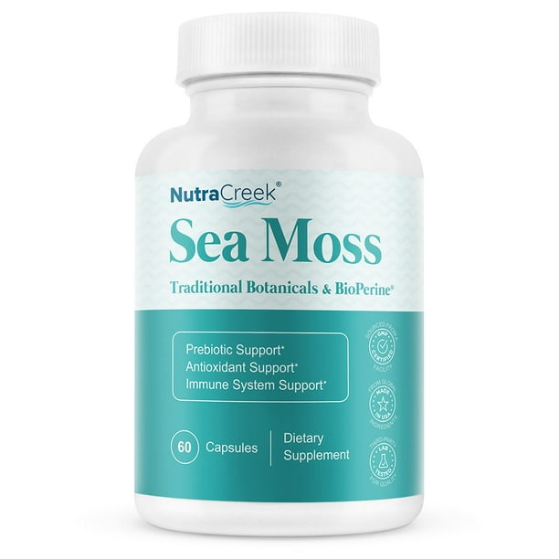 NutraCreek Sea Moss Irish Sea Moss Capsules with Bladderwrack