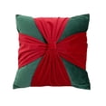 thumbnail image 2 of Nkmbld Christmas Pillow Covers Decoration Red and Green Crosss Bow Pillowcase Sofa Bed Floating Window Flannel Pillowcase for Winter Xmas Decor, 2 of 6