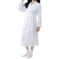 thumbnail image 2 of Womens Short Robe Womens Robes Robe Womens Cute Long Style, Solid Color Robes For Women Womens Summer Robes White Bath Robe, 2 of 3