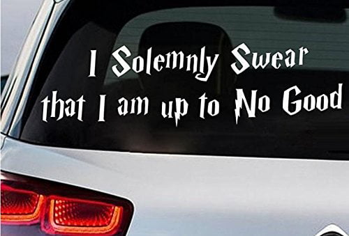 Harry Potter I Solemnly Swear That I Am Up To No Good Peel Off Sticker Decal NEW 