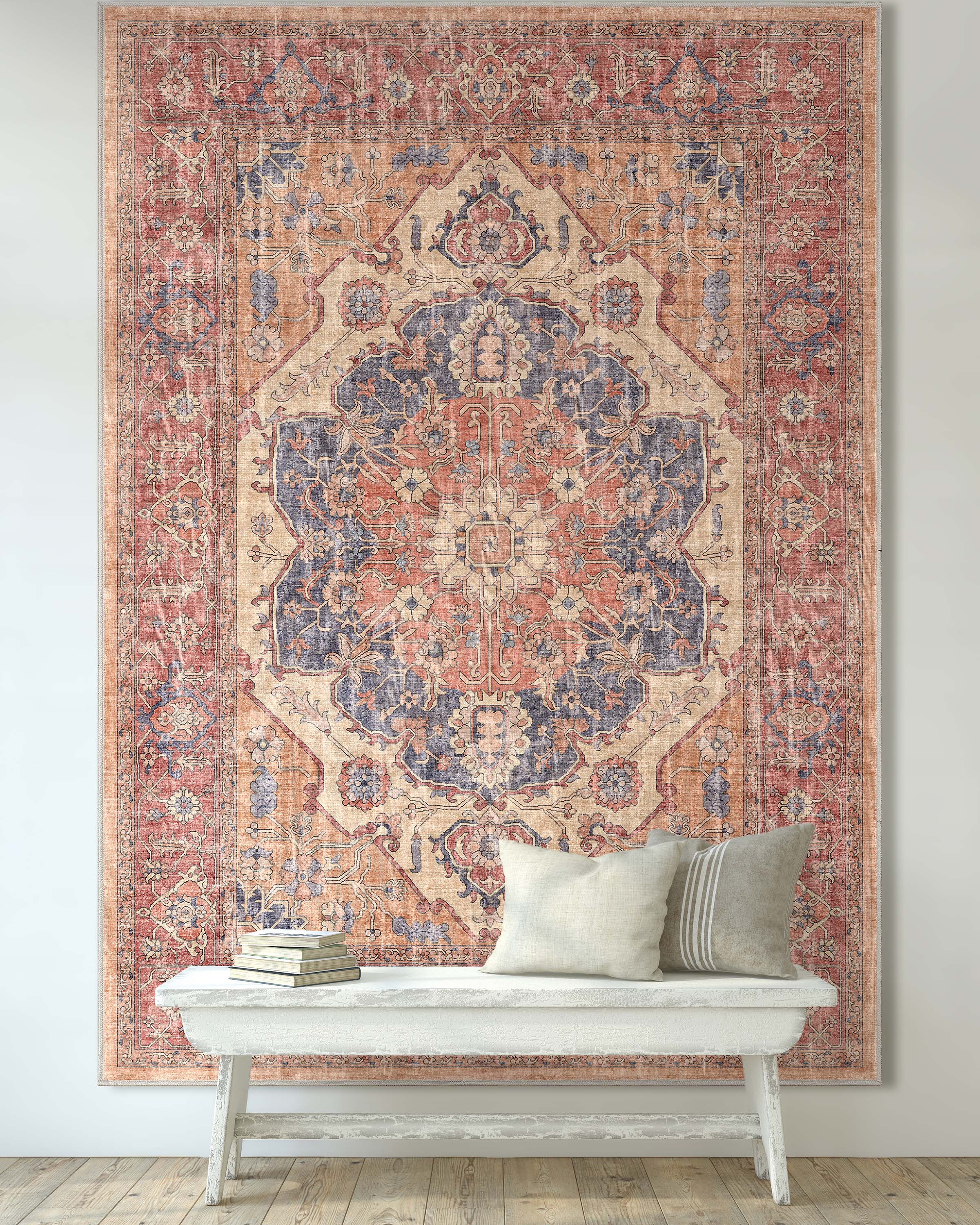 Well Woven Apollo Antigua Vintage Oriental Red Flatweave 7'7" x 9'10" Area Rug