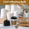 thumbnail image 3 of Clawsoff 100 Pack 12 oz Disposable Coffee Cups with Lids and Insulated Sleeves, Leak-free Paper and Sturdy Thick Paper Hot to Go Coffee Cups with Lid, 3 of 6
