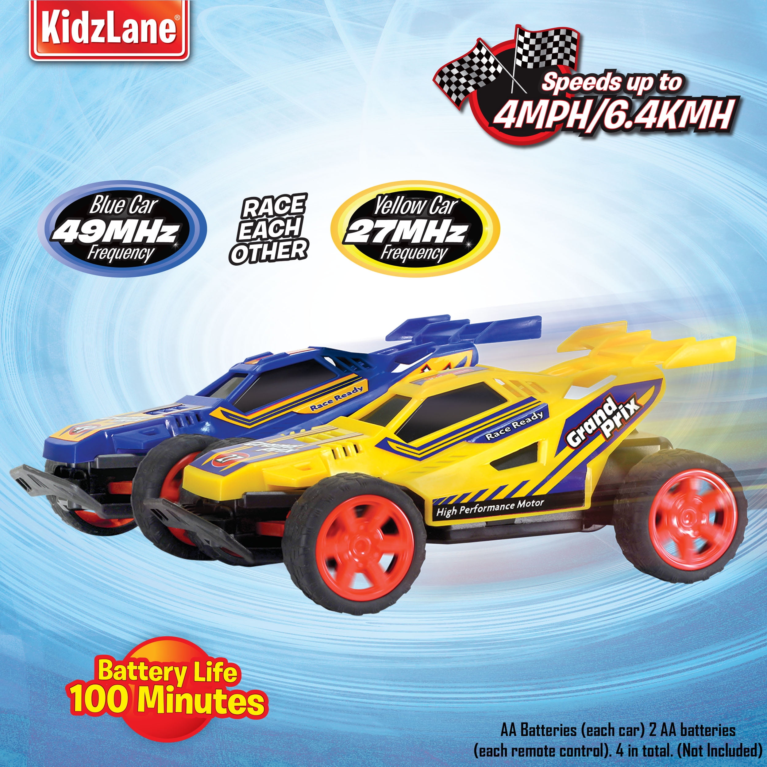 Kidzlane Remote Control Cars 2 Race Cars Racing with All-Direction Drive, 35 - Kids Boys 4-7, 8-12 Years Old Kidzlane Remote Control Cars 2 Race Cars Racing with All-Direction Drive, 35 - Kids Boys 4-7, 8-12 Years Old