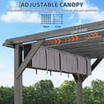 thumbnail image 3 of EastVita 10x12 Ft Outdoor Spruce Wood Wooden Gazebo Pergola with Canopy Installation Kit Quality Support Structure Wind Snow Resistant Modern Outdoor Extendable Pavilion for Decks Porches Vines, 3 of 7