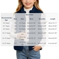 thumbnail image 6 of OGLCCG Girls Sherpa Fleece Vest Kids Full Zip Fuzzy Sleeveless Jacket with Pockets Lightweight Soft Warm Winter Coat(Navy,12-13 Years), 6 of 8