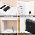 thumbnail image 6 of White Router Shelf Projector Shelf Projector Stand Router Storage Box Modem Cable Router Cover Organized Power Strip Cable Management Hider Rack by Solid Wood, 6 of 7