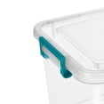 thumbnail image 7 of Sterilite 12.75 Gallon Modular Plastic Latch Storage Box, Teal and Clear, 6 Count, 7 of 7