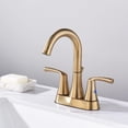 thumbnail image 5 of Fithood 2 Handle Bathroom Faucet, 4 Inch Bathroom Sink Faucet Centerset with Pop-up Drain Stopper and Supply Hoses, RV Bathroom Faucet 2 Holes, Bathroom Faucet, Gold, 5 of 5