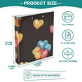thumbnail image 5 of Hearts Or Balloon 3 Ring Binders 1.5 inch Hardcover File Folders with Interior Pockets A4 Size Organizer for School Office Hospital, 5 of 8