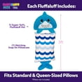 thumbnail image 3 of Happy Nappers: FluffALuff Pet - Shark - 2-In-1: Plush Character & Snap-On Pillowcase, Blue-White, Soft-Huggable, Cover Fits Standard Size, Play & Nap, 3 of 14