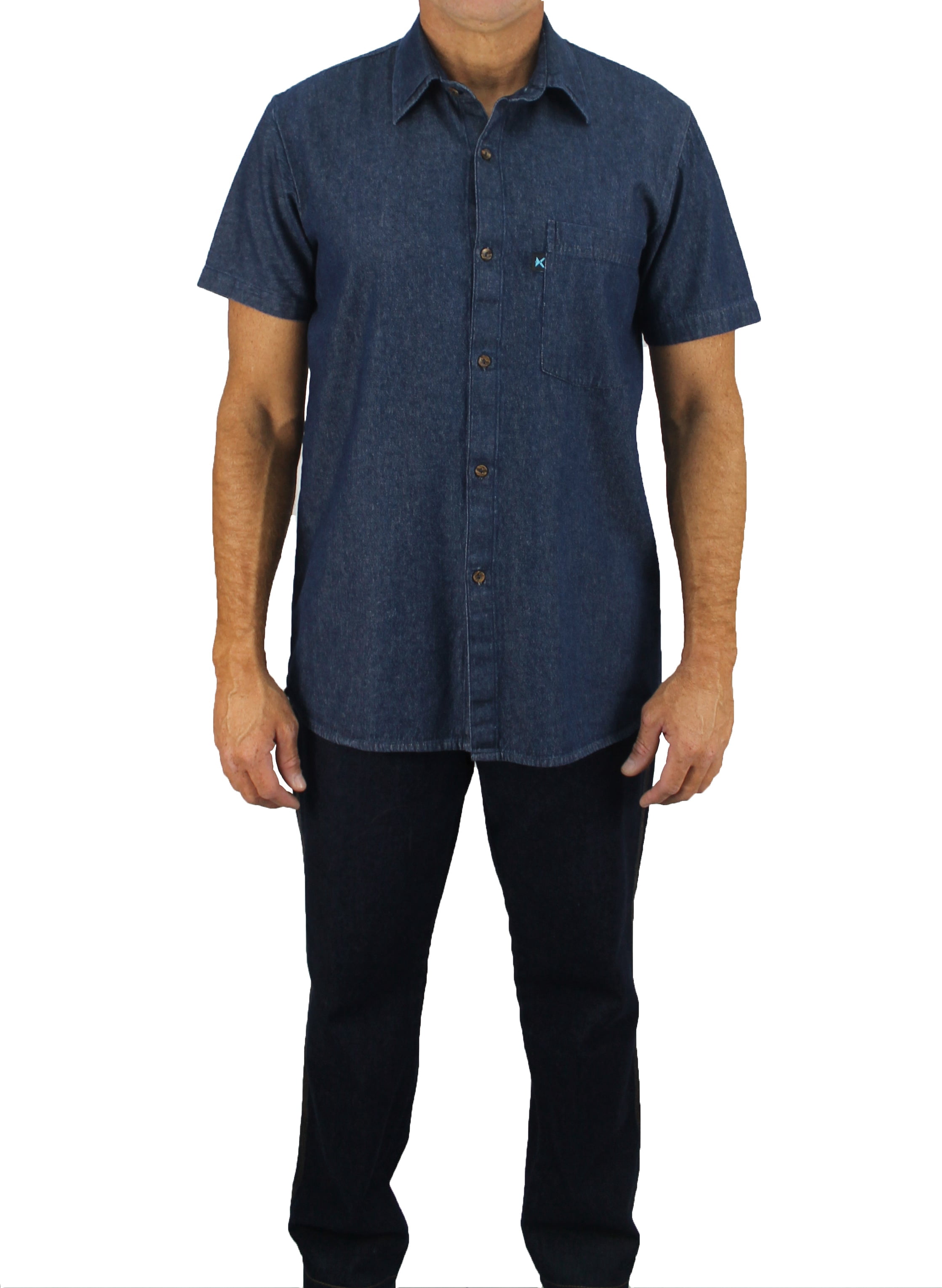 Cotton Blend Short Sleeve Work Shirt 