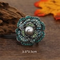 thumbnail image 4 of Rhinestone Camellia Flower Brooch Pin for Women Men Fashion Crystal Shell Pearl Blossom Brooch Lapel Pins Elegant Dress Accessories Jewelry Wedding Anniversary Boutonniere Corsage, 4 of 9