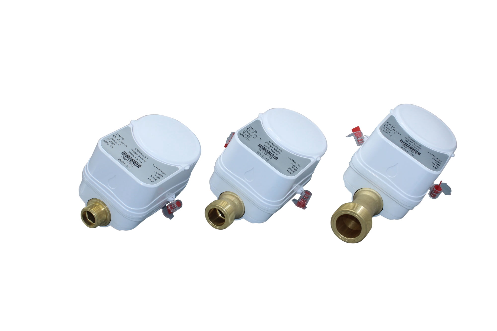 Smart Ultrasonic Water Flow Meter with Tuya Zigbee App Control ,Durable Brass Construction