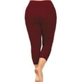 thumbnail image 4 of Zdcdcd Plus Size Leggings Womens Stretch Capri Pants Skinny Sport Yoga Sweatpants, 4 of 5