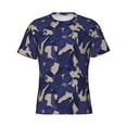 thumbnail image 4 of Vsdgher Lilies Flowers Print Men's Dry Fit Mesh Athletic Shirts Moisture Wicking Tennis T-Shirt Tops, 4 of 9