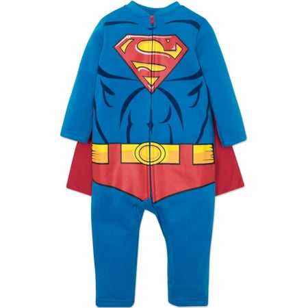 Warner Bros. Justice League Superman Toddler Boys Hooded Costume Coverall & Cape