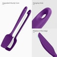 thumbnail image 4 of U-Taste 480°F High Heat Resistant Silicone Spoon Spatula Set of 3, BPA-Free Food Grade Kitchen Cooking Baking Mixing One Piece Seamless Flexible Rubber Scraper for Nonstick Cookware (Purple), 4 of 10