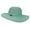 Aqua, variant on Panama Jack Women's Crocheted Toyo Sun Hat with Sizing Tie, 4" Big Brim (Aqua)