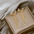 thumbnail image 4 of Pendientes Largos de Borla Ganfancp de Moda para Mujer con Diamante 1 Par, 4 of 7