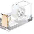 thumbnail image 1 of Dispensador de cinta adhesiva - Dispensador dorado de escritorio para cinta adhesiva transparente - Accesorio decorativo para el hogar, la escuela o el trabajo, 1 of 5