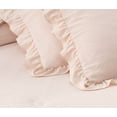 thumbnail image 5 of Chezmoi Collection Sinclair 3-Piece Ruffle Skirt Bedspread Set, Soft Lightweight French Country Chic Farmhouse Crinkle Texture Microfiber Bedding, King, Blush, 5 of 9