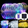 thumbnail image 1 of HESHENG Christmas Solar Powered Rope Tube String Fairy Lights Strip Outdoor Garden Xmas Decor Lights, Warm White 7M-50LEDS, 1 of 11
