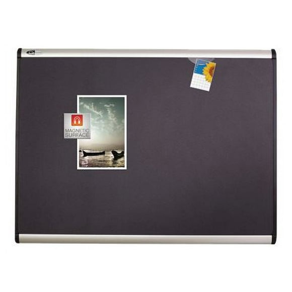 Quartet QRTMB543A Magnetic Fabric Bulletin Board- w-Clips-Magnets- 3ft.x2ft.- AM