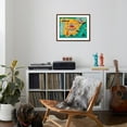 thumbnail image 4 of Art.com Illustrated Map of Spain Art Print by Daria_I, Brown Frame Wall Art, 29" x 23", 4 of 5