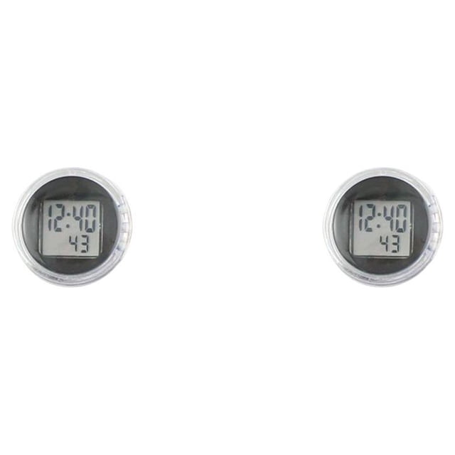 Sidaley Reloj de tablero Tamaño compacto Suministros para automóviles Reloj adhesivo Accesorios de motocicleta Temporizador digital de operación de Negro 2piezas Sidaley CBP582628