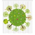 thumbnail image 3 of Ambesonne Earth Shower Curtain, Various Green Trees Bloom, 69"Wx84"L, Multicolor, 3 of 3