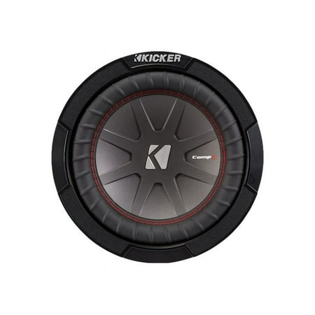 KICKER - CompR 8" Dual-Voice-Coil 4-Ohm Subwoofer - Black